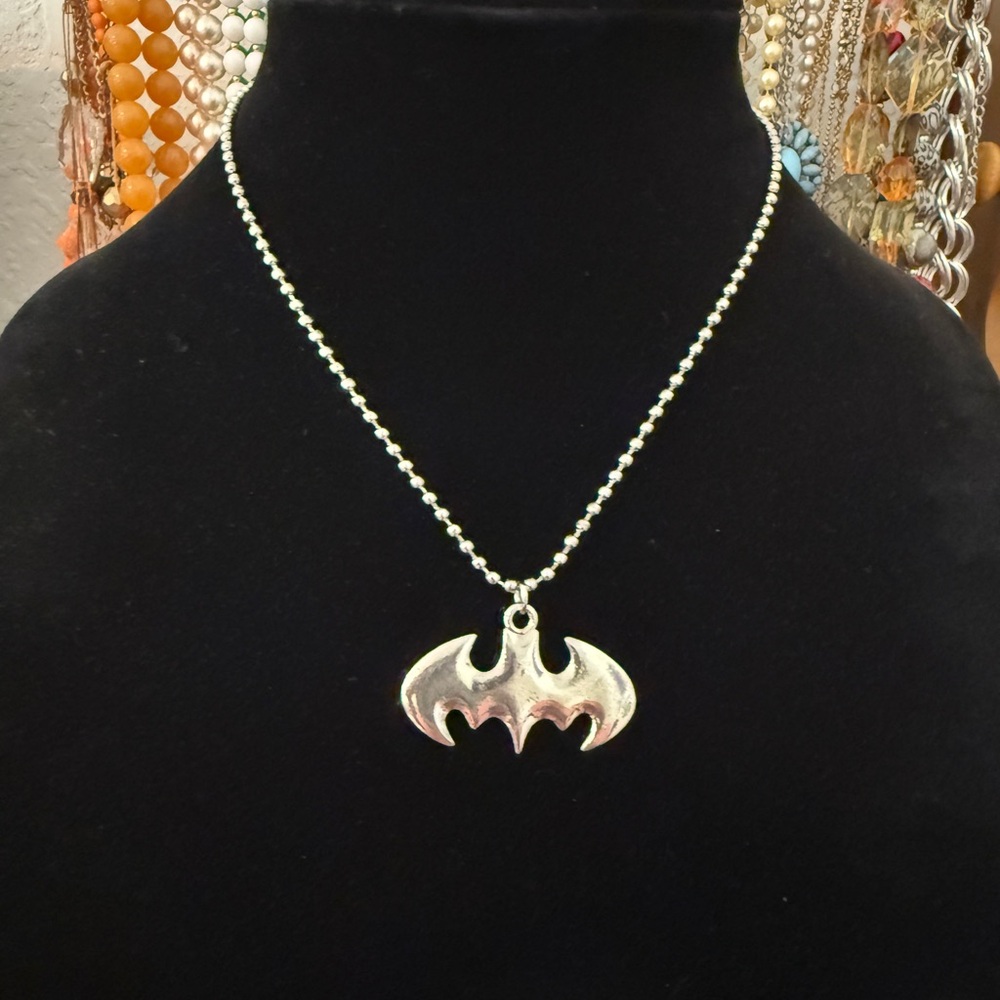 DC Comics Batman Logo Stainless Steel Cutout Necklace